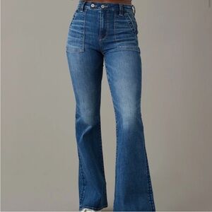 American Eagle Outfitters Medium Blue Wide Leg Jeans